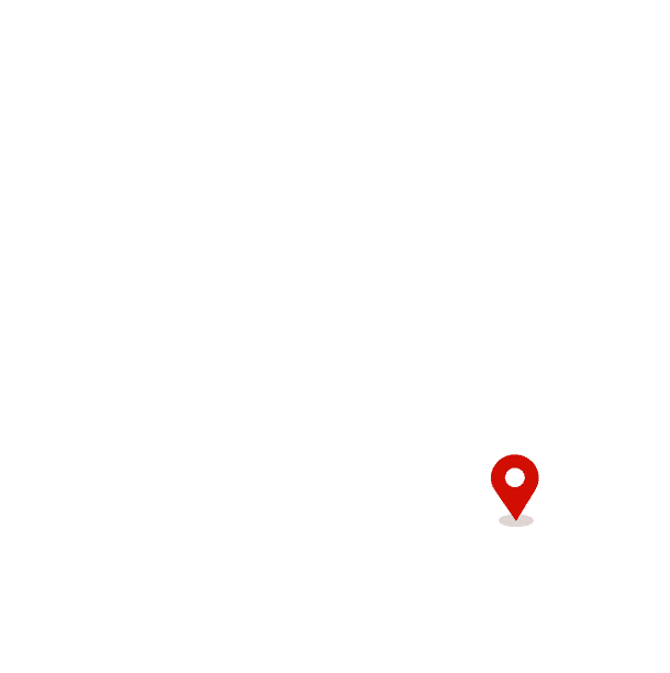 This image features a simple outline map of Florida with a red pin indicating a location in the southern part of the state.
